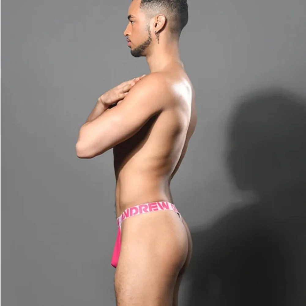 NWT Andrew Christian Pink Almost Naked Contour Pouch Thong Underwear Men’s XL